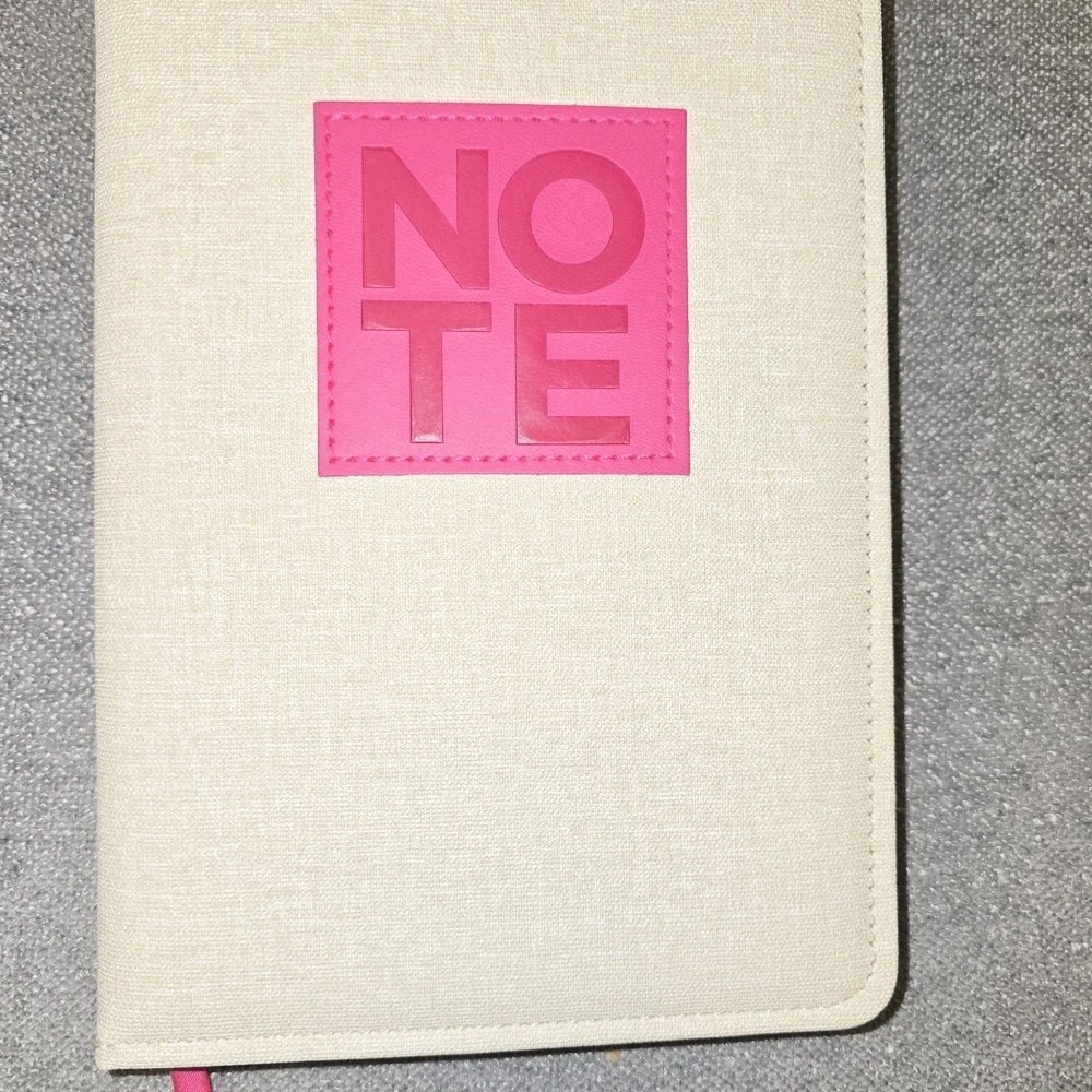 Love Notes Cream Binder with Pink Accent